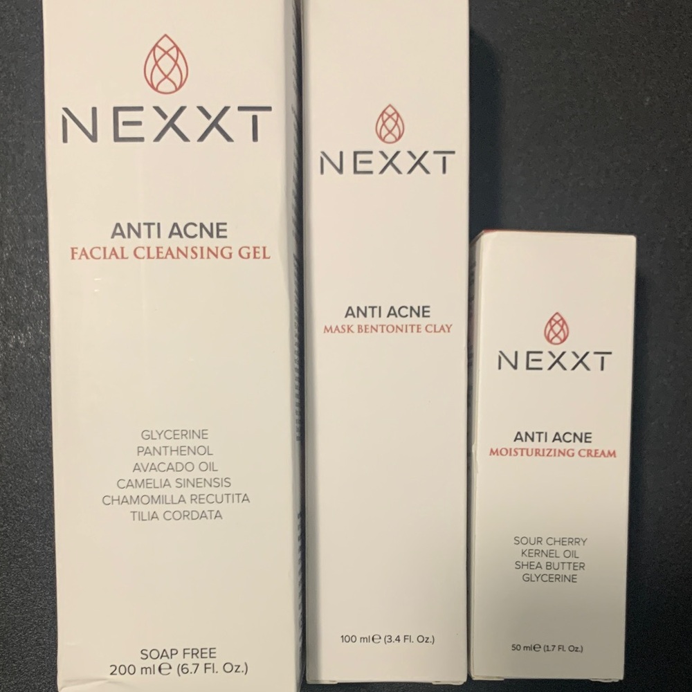 Nexxt Anti Acne Skincare Trio - White Packaging